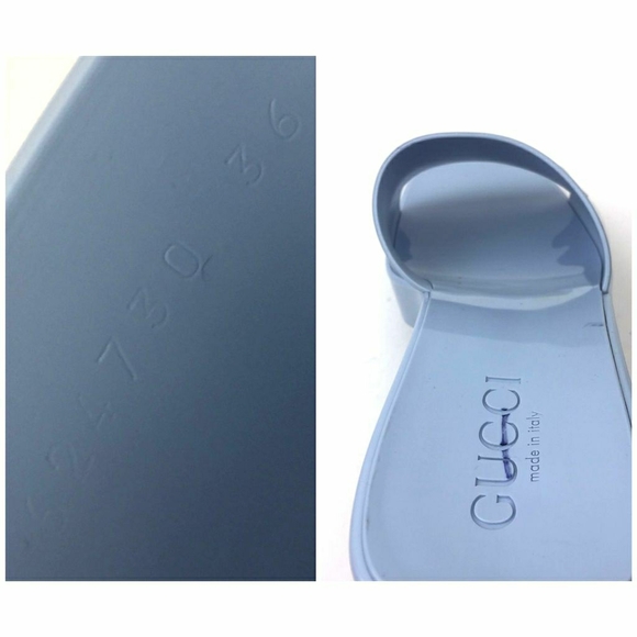 GUCCI Rubber Logo Platform Slide Sandal sz 6 - Picture 8 of 13